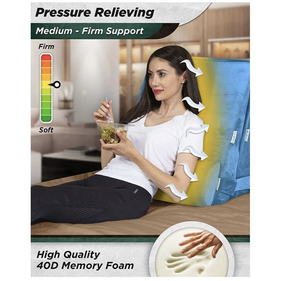 Lunix Adjustable 4pcs Memory Foam for Back, Neck, Leg Pain Relief Wedge Pillow - Picture 6 of 6